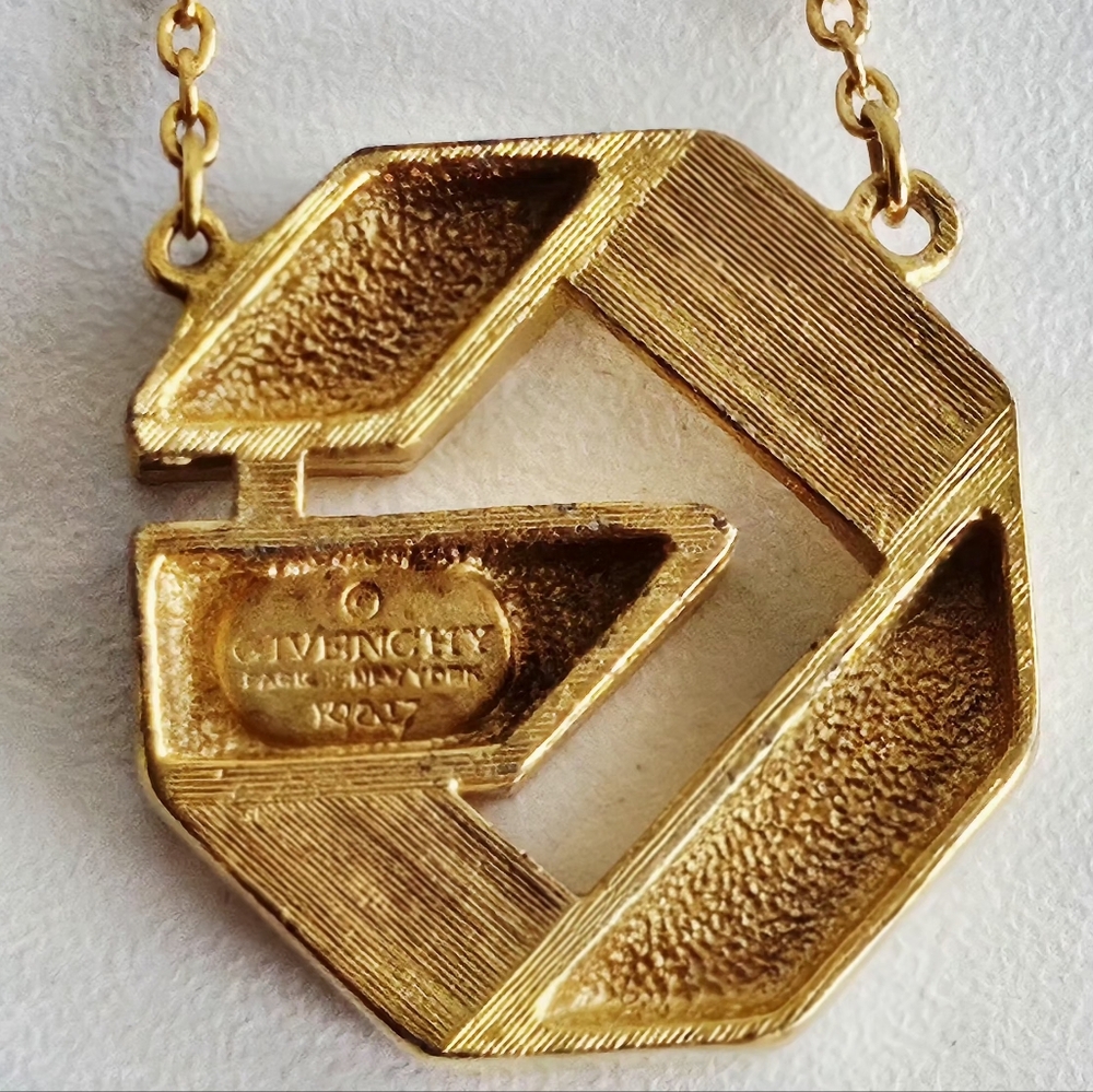 Givenchy Gold & Black Gold-plated Geometric Necklace - Picture 5 of 5